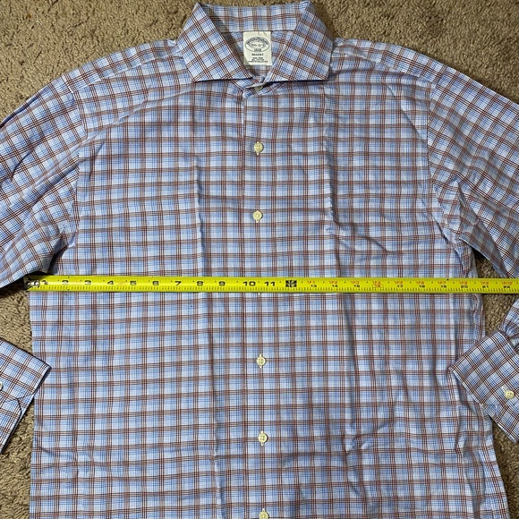 Brooks Brothers Regent 1818 Mens Work Dress Button Up Down Size Med 15.5 Shirt - Picture 7 of 10